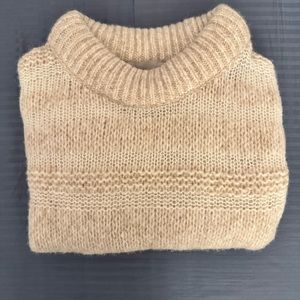 Everlane the puff sweater - heathered oat, size S